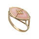 PARADISO PERDUTO – Gold Ring, Pink Opal & Diamonds