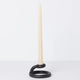 Single Candlestick Holder - Black