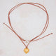Golden Edged Heart Milagro Necklace