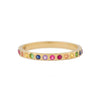 Rainbow Gemstone Flush Ring