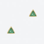 Emerald Pyramid Studs