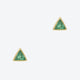 Emerald Pyramid Studs
