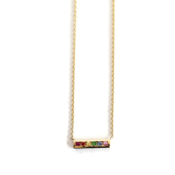 Rainbow Sapphire Necklace