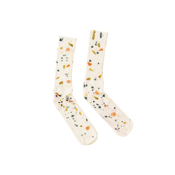 Abstract Cream - Bundle Dyed Bamboo Socks
