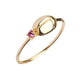 PETIT BEETLE – Solid Gold Ring, Hot Pink Sapphire