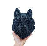 Huichol Beaded Black Wolf