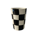 Black Checker Ceramic Cup