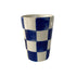 Blue Checker Ceramic Cup