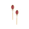 Pink Tourmaline & Diamond Drop Earrings