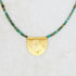 Antique Turquoise with Halfmoon Talisman Necklace