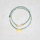 Antique Turquoise with Halfmoon Talisman Necklace