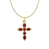 "Kingdom of Heaven" Gold and Ruby Cross