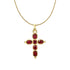 "Kingdom of Heaven" Gold and Ruby Cross