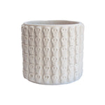 White Medium Ceramic Skull Pot