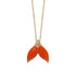 MERMAID – Solid Gold Necklace, Carnelian & Diamond