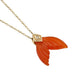 MERMAID – Solid Gold Necklace, Carnelian & Diamond