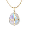 14k Rainbow Moonstone Egg Necklace