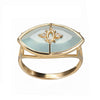 PARADISO PERDUTO Gold Ring, Blue Chalcedony & Diamonds