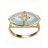 PARADISO PERDUTO Gold Ring, Blue Chalcedony & Diamonds