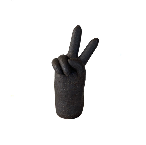 Peace Sign Hand in Black