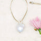 White Baroque Pearl on Ribbon Necklace