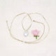 White Baroque Pearl on Ribbon Necklace