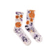 Purple Floral - Flower Power Cotton Crew Socks