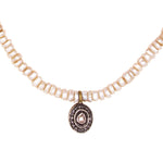 Radiant Diamond & Antique Pearl Necklace
