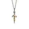 14k and Antiqued Silver Resilience Dagger Pendant