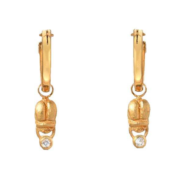 Scarab Hoop Earrings