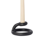 Single Candlestick Holder - Black