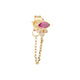 Ruby Marquise Single Chain Earring