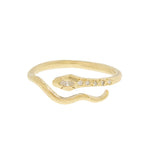 Snake with Marquise Diamond and Pavé Ring