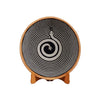 Snake Spiral Plate featuring intricate black and white design, inspired by huichol yarn bowl craftsmanship.