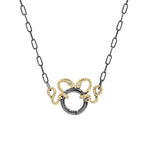 Mixed Metal Twin Snakes Charm Holder