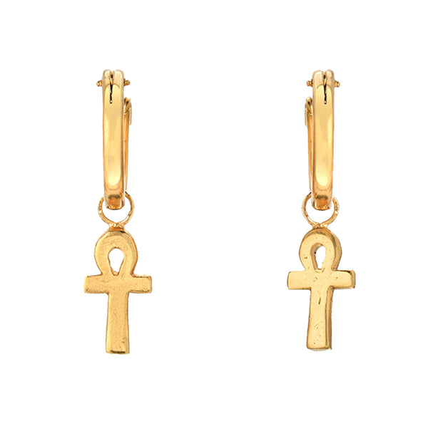 Ankh Hoop Earrings
