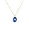 Scarab Lapis and Trillion Diamond Necklace