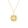 Yantra Yellow Solar Plexus Chakra and Trillion Diamond Necklace