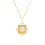Yantra Yellow Solar Plexus Chakra and Trillion Diamond Necklace