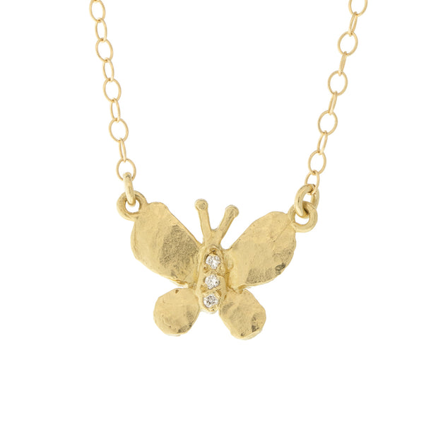 Hammered Butterfly Necklace