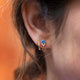 Mini Rainbow Sapphire Huggies Hoop Earrings