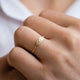 Small Sun Eye Diamond Ring