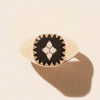 Pierrot Signet Black Ring