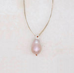 Baroque Pearl on Ribbon Necklace