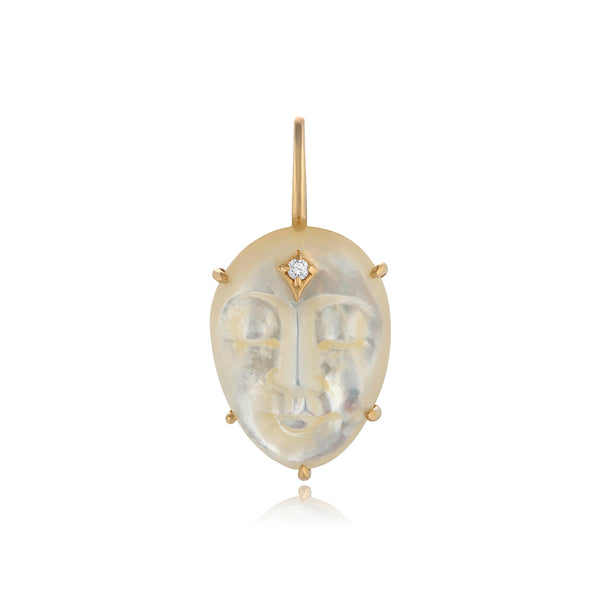Mother of Pearl Third Eye Goddess Charm
