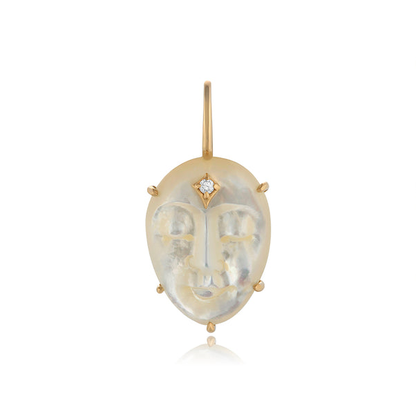 Mother of Pearl Third Eye Goddess Charm