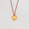 Golden Edged Heart Milagro Necklace