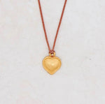 Golden Edged Heart Milagro Necklace