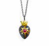 Shining Heart Ruby Pendant