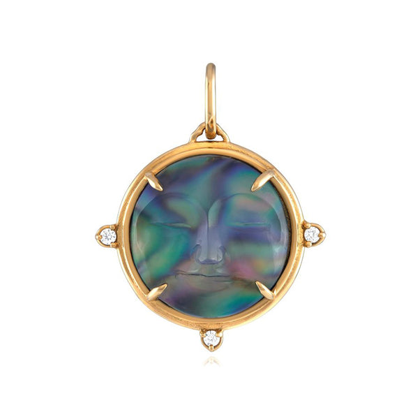 Luminescent Moon Face Charm